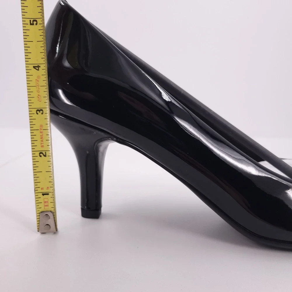 Easy Street Passion Dress Pumps Black Womens 11 M‎ Patent Slip On Classic Heels